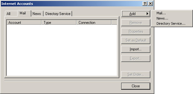 Outlook Express Email Setup